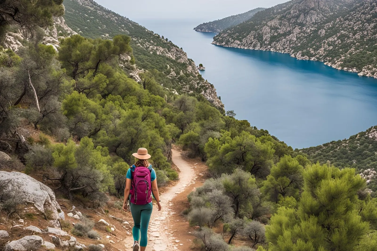 Self guided trekking on lycian way around kaş